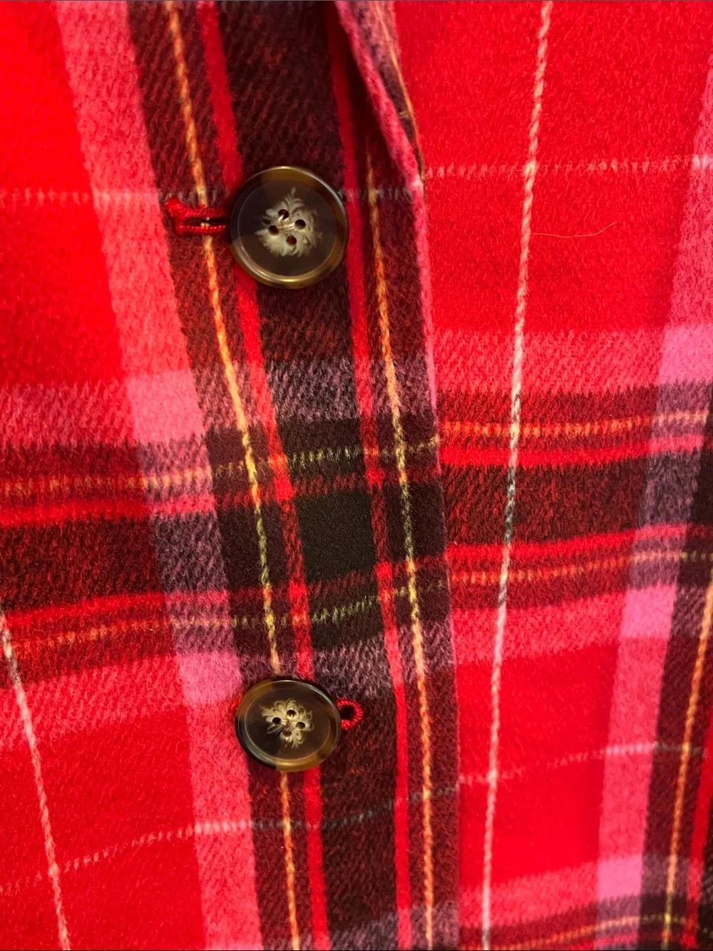 Old Navy Soft-Brushed Tartan Plaid Long Trench Coat - Small